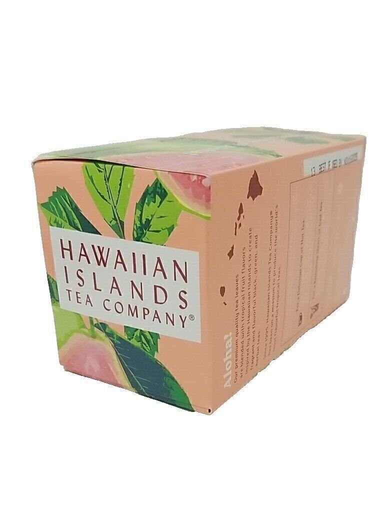 Hawaiian Islands Guava Ginseng Tropical Green Tea, All Natural – 20 Teabags