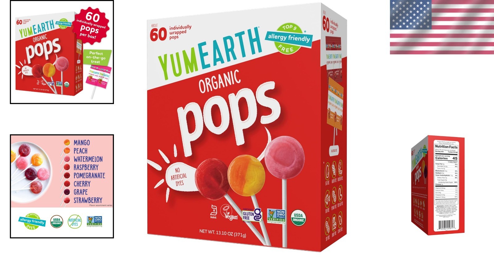 YumEarth’s 60 Count Organic Pops: Delicious Lollipops Free from Allergens