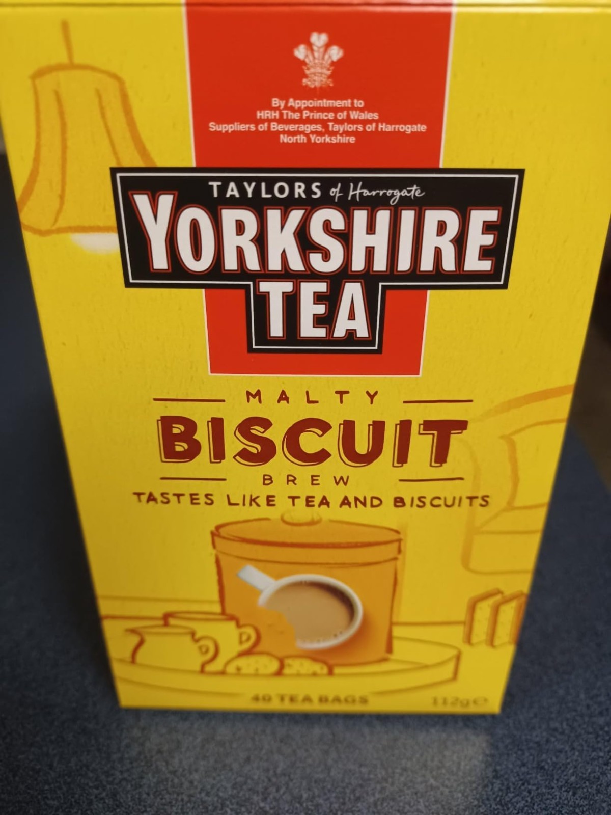 Yorkshire’s Malty Biscuit Brew – Plant-Based Black Tea, Caffeine Boost, 40 Count