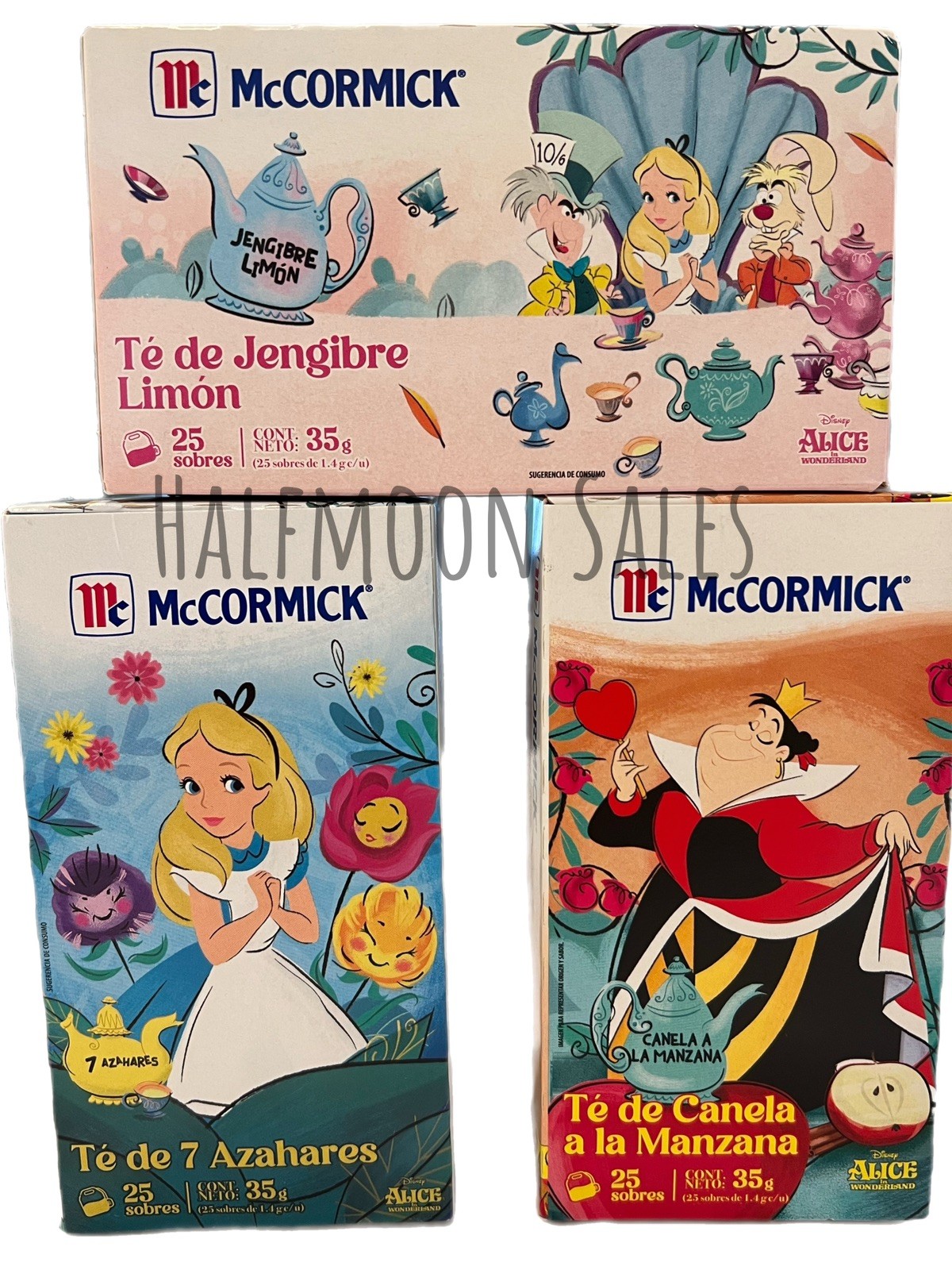 McCormick Tea Ginger Lemon, 7 Blossoms, Apple Cinnamon Te Variedad
