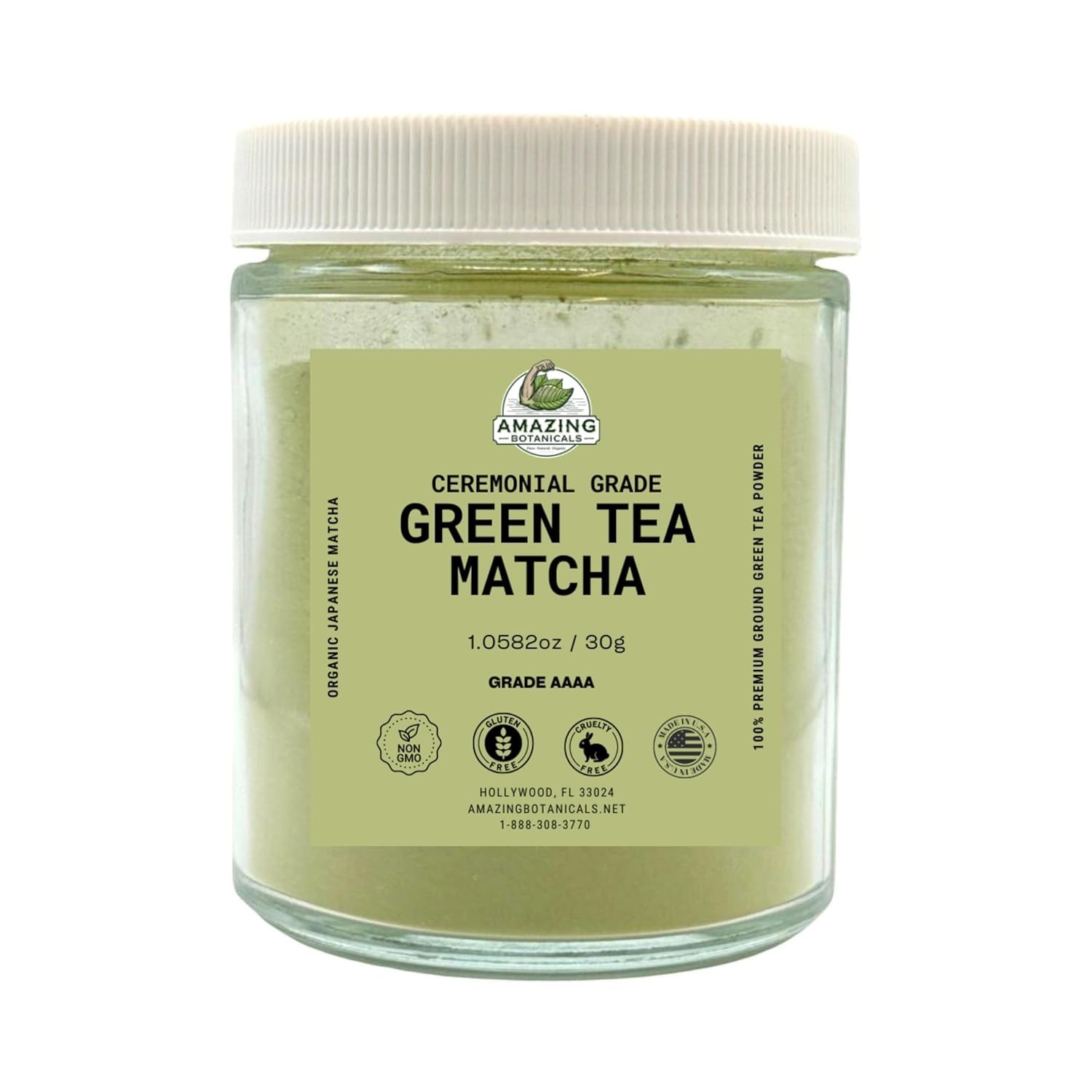 Amazing Botanicals Ceremonial Matcha Green Tea Powder Organic Premium