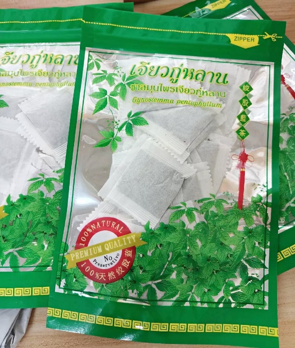 Jiaogulan Herbal Tea 30 Sachets Gynostemma Pentaphyllum Thai Natural