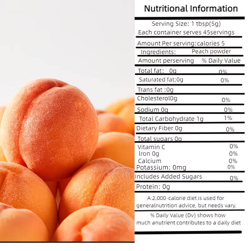 Peach Powder Suitable Baking Drinks Excellent Taste Without Sugar And Additives