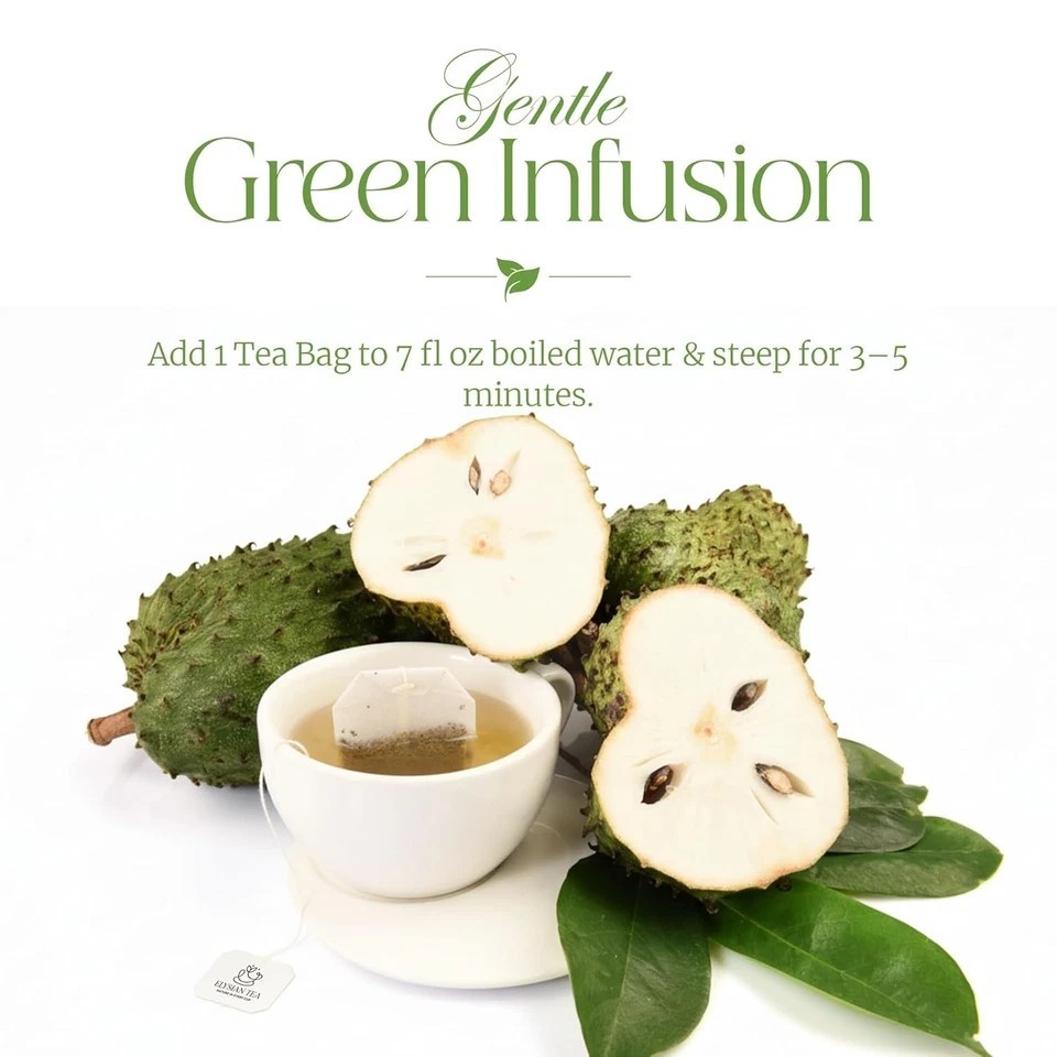 100 PACK Soursop Leaves Tea Bags Herbal Guanabana Graviola Annona Muricata, NEW!
