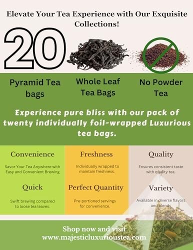 Majestic Tea| CREAM EARL GREY| English Classic| Citrusy With Vanilla Flavor