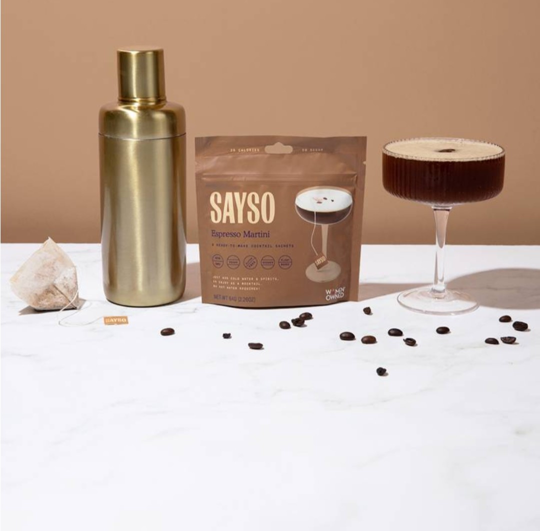 2 Packs SAYSO Espresso Martini Instant Cocktail Tea Bags Mixer Mocktail Chicory