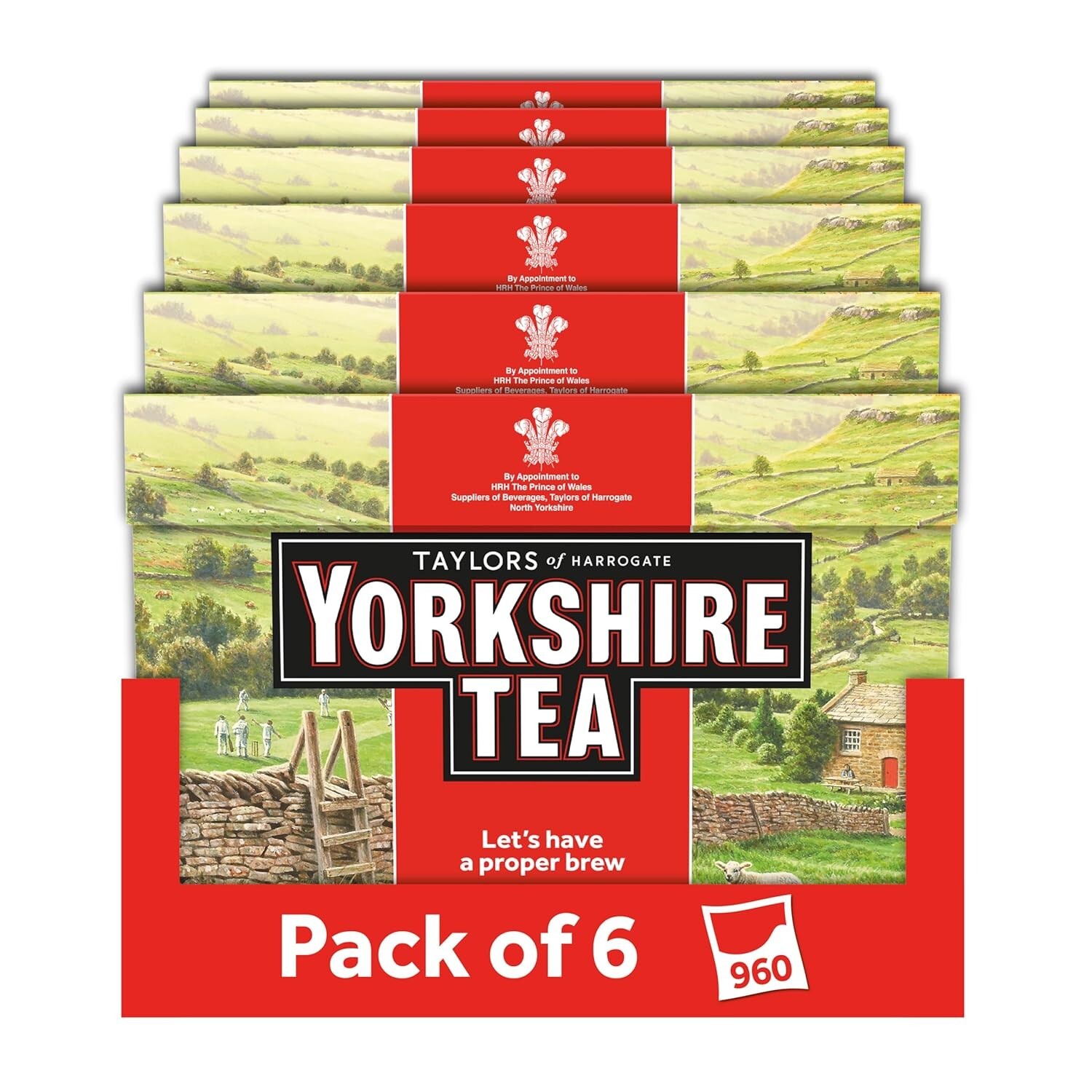 High Caffeine Yorkshire Red Tea – 6 Packs of 160 Teabags for Every Occasion