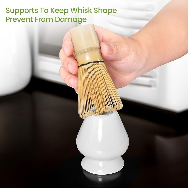 Matcha Whisk Set Bowl Scoop Strainer Cloth Holder Japanese Tea Ceremony New
