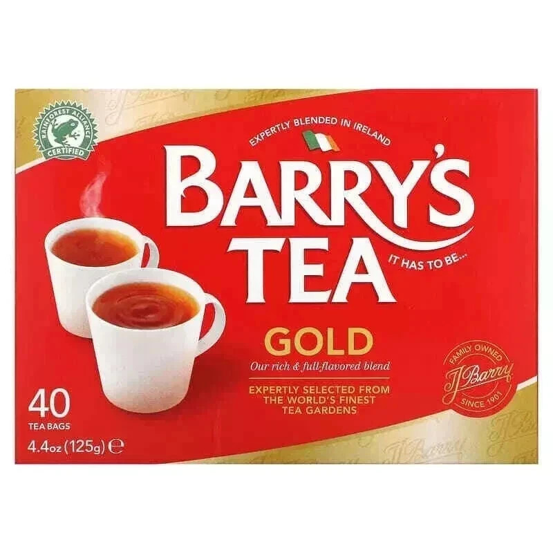 Barry’s Tea Gold Blend 40 Tea Bags 125g FREE SHIPPING WORLD WIDE