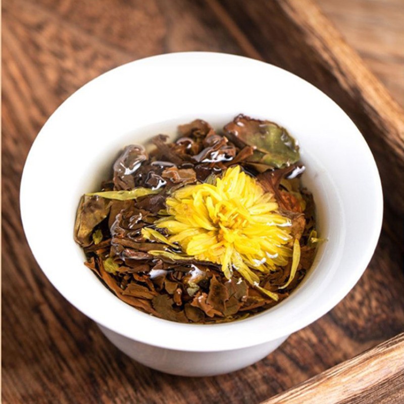 500g Chrysanthemum White Tea Small Tea Cake Fuding Aged White Tea Cake