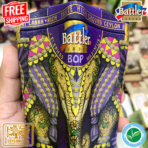Battler Elephas Maximus Single Origin Pure Ceylon Black Tea BOP 100g Tin Caddy