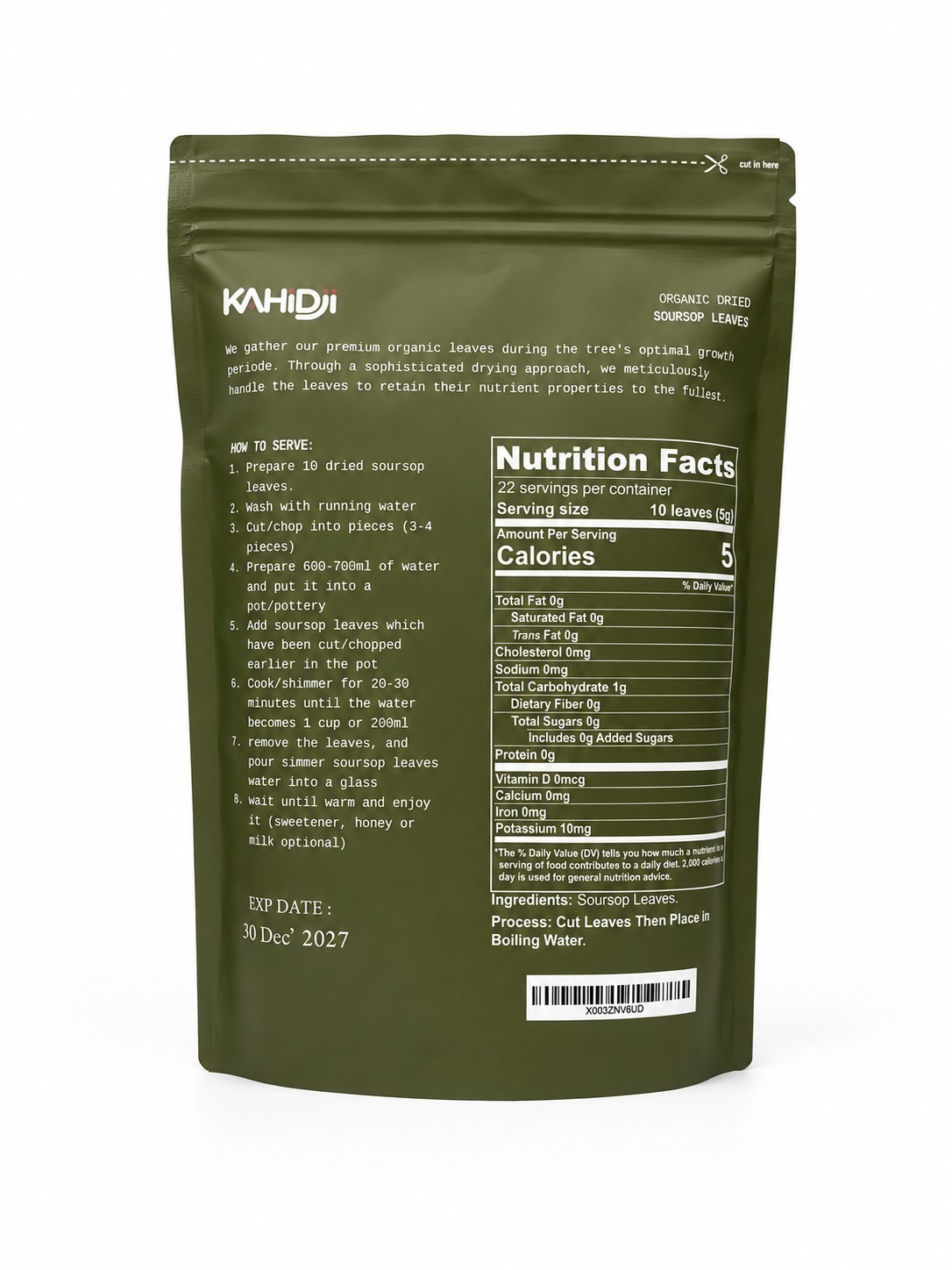 Organic Combo Soursop 100% Pure Leaves Tea Pack of 30 Bags &Soursop Leaves 100 g
