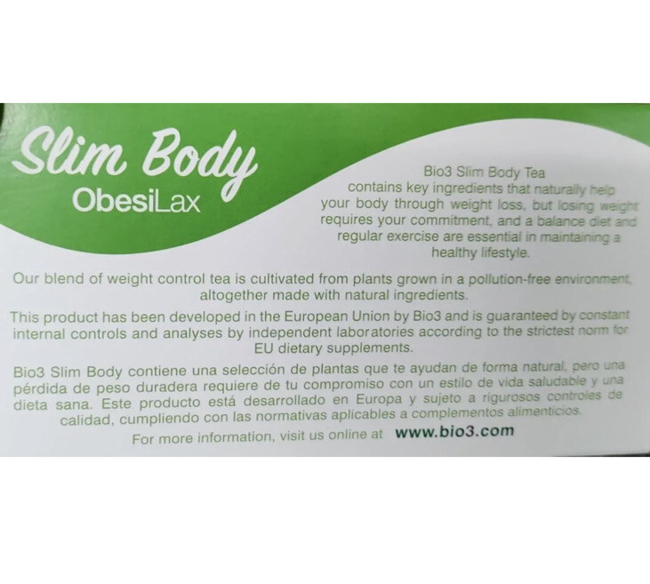Bio3 Weight Control Tea,Slimming Slim Body,Weight Control Detox,1 Pack, 25 bags