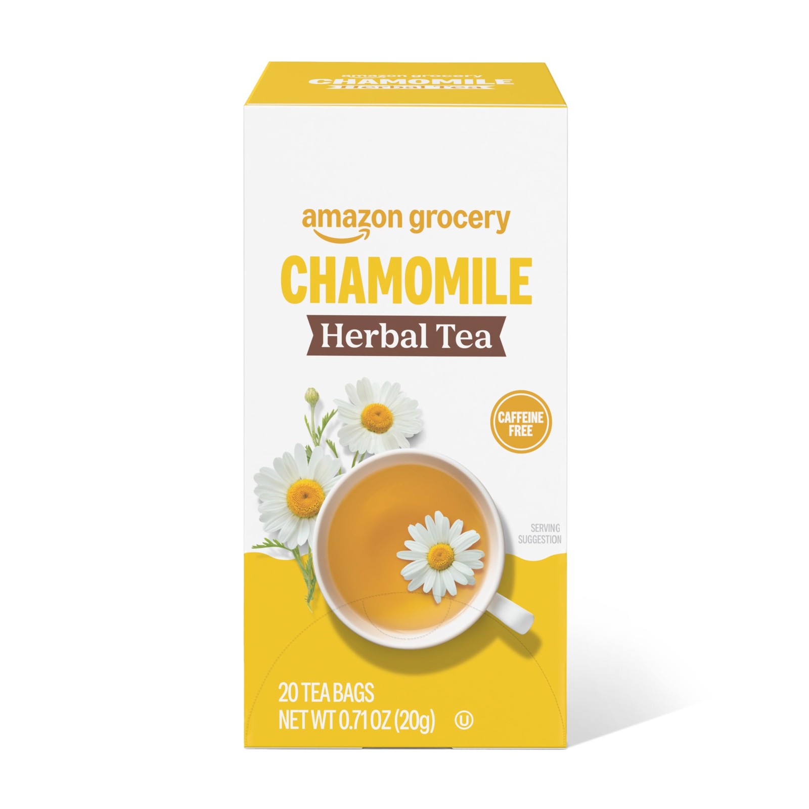 Chamomile Herbal Tea Bags Caffeine Free, Vegetarian, 20 Ct