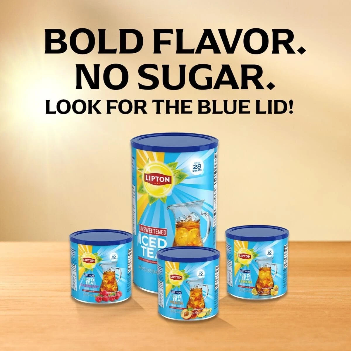 Lipton Zero Sugar Lemon Iced Tea Mix, Makes 10 Quarts (Pack of 6) BEST