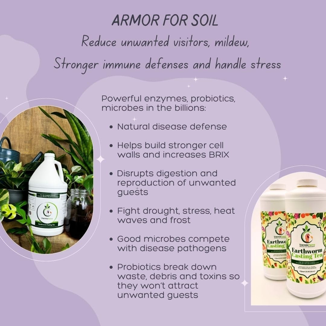 1 Gallon Organic Worm Tea & Kelp Biofertilizer – Nourish Plants & Boost Growth