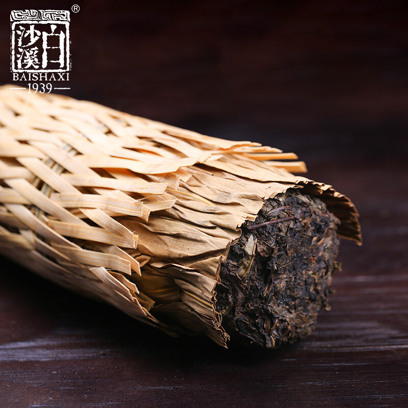 BAISHAXI Brand Shi Liang Cha Hunan Anhua Dark Tea Black In Bamboo Basket 362.5g
