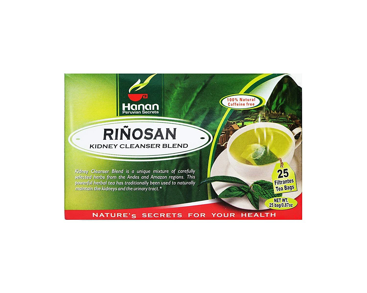 Hanan Peruvian Secrets Rinosan Herbal Tea | 100% Natural Kidney Cleanse Aid Blen