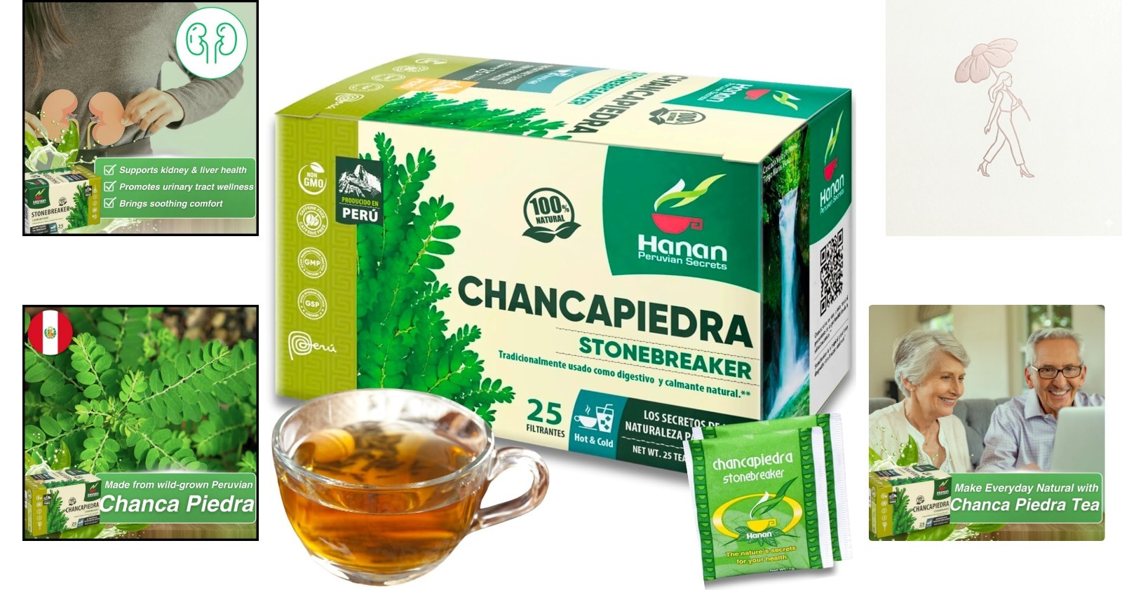 Hanan 25 Count Chanca Piedra Tea Bags – Kidney Health & Well-Being Booster