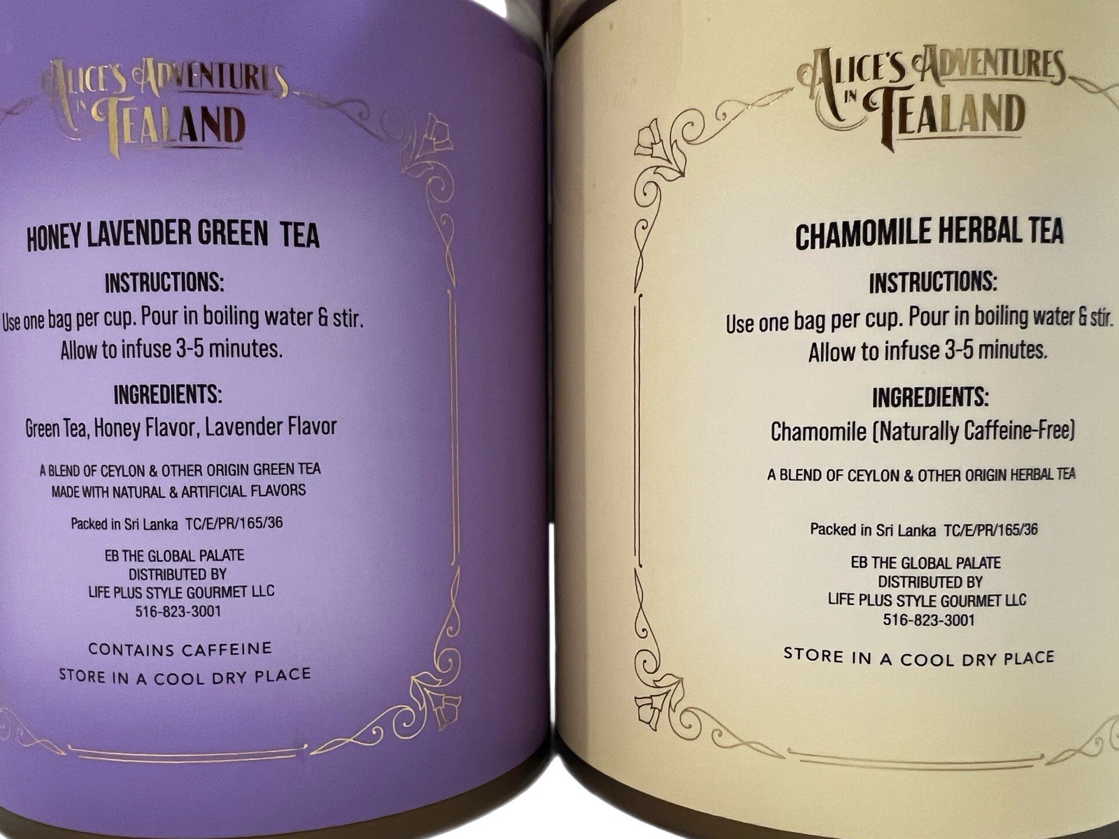 Alice in Tealand Tea Passion Fruit Earl Grey Honey Lavender Chamomile Gift set