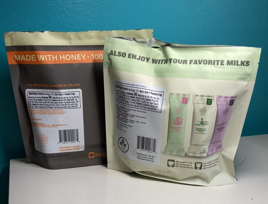 Harmony Matcha Tea Sealed NEW Sachets Lavender Vanilla Strawberry & Yuzu Honey