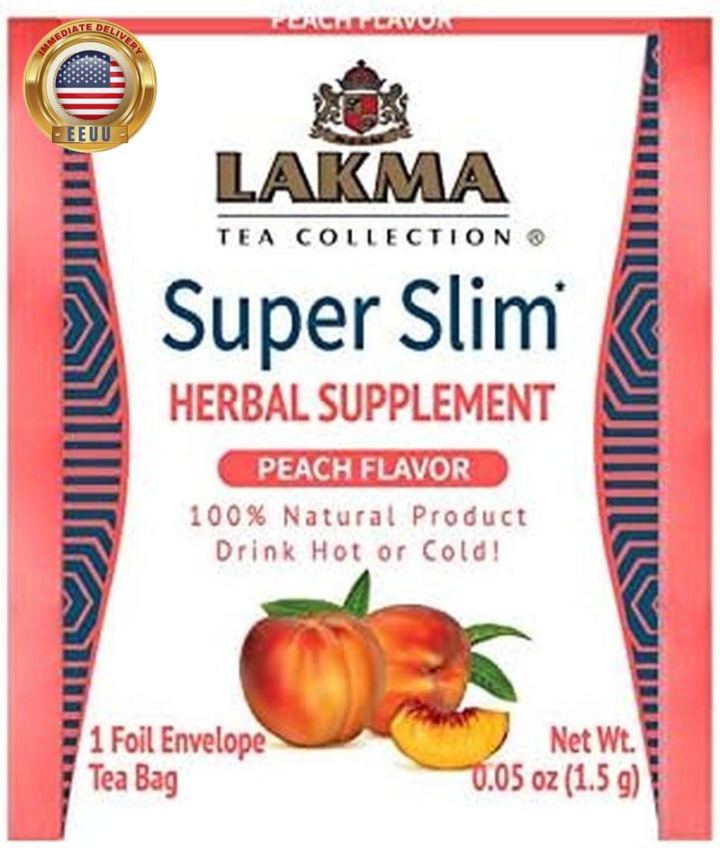 Lakma Super Slim Tea with Peach – 25 Tea Bags ⭐️⭐️⭐️⭐️⭐️