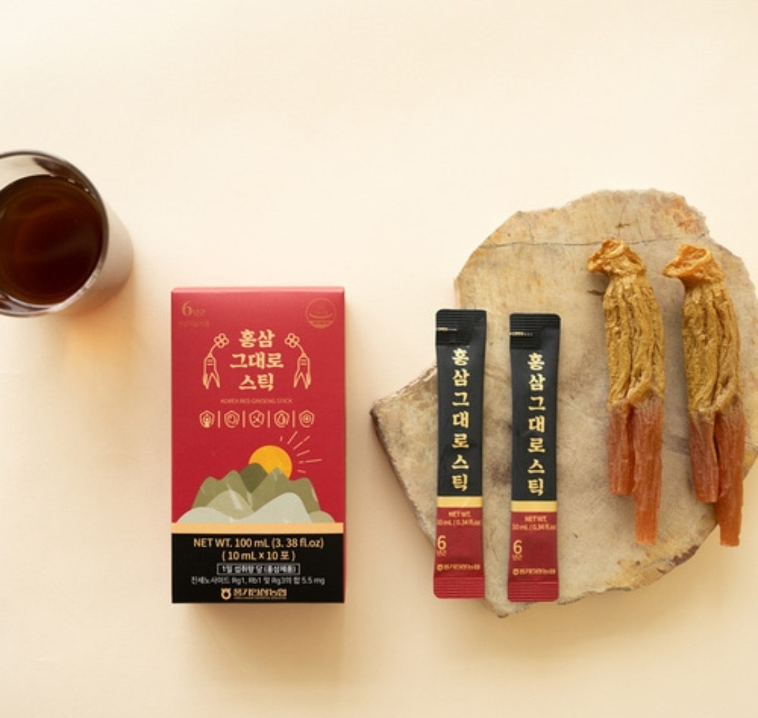 [Pung-gi Ginseng Nonghyup] Korean 6 Years Red Ginseng Pure Stick 10ml x 30 P