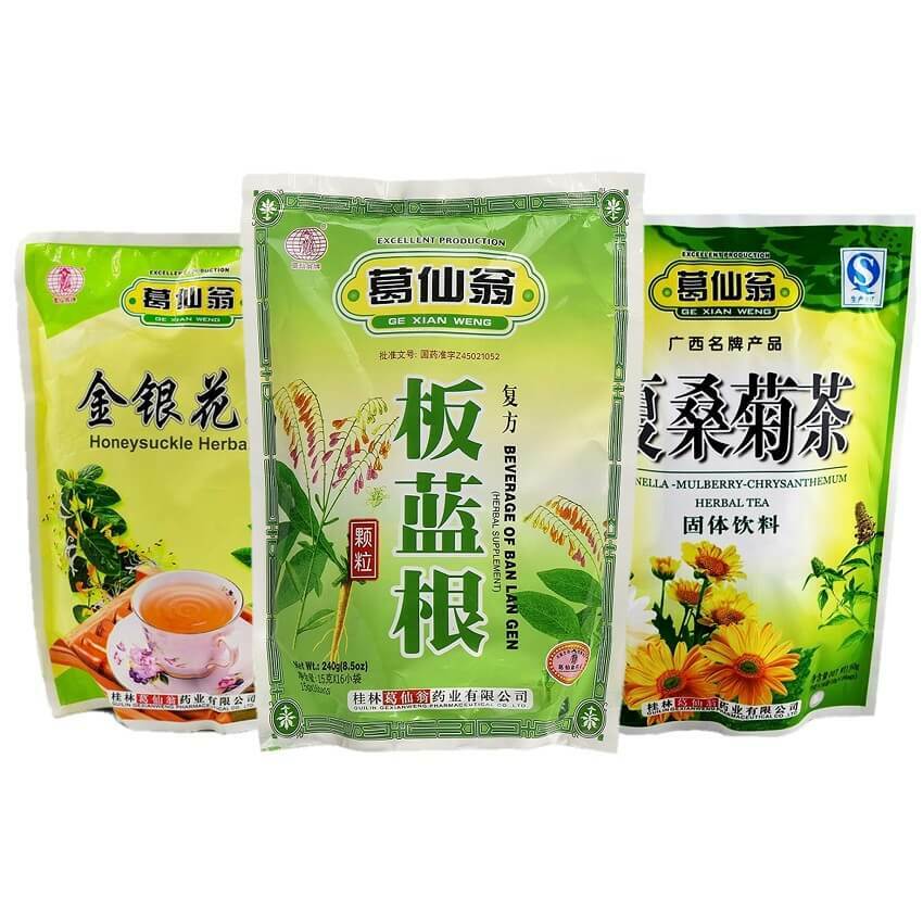 Mixed Herbal Tea – Ban Len Gan, Honeysuckle & Mulberry Chrysanthemum 16 Packets