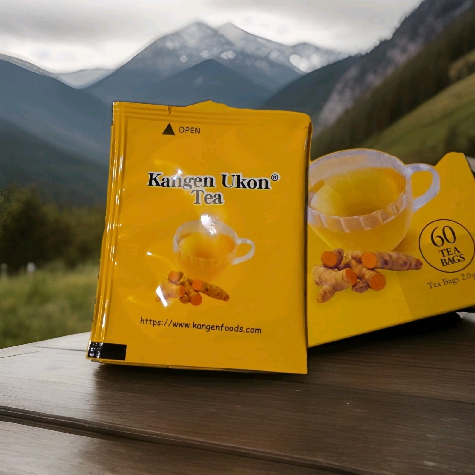 Kangen Ukon Turmeric Tea 60 Bags 100% Organic by Enagic – Sealed New 4 Boxes