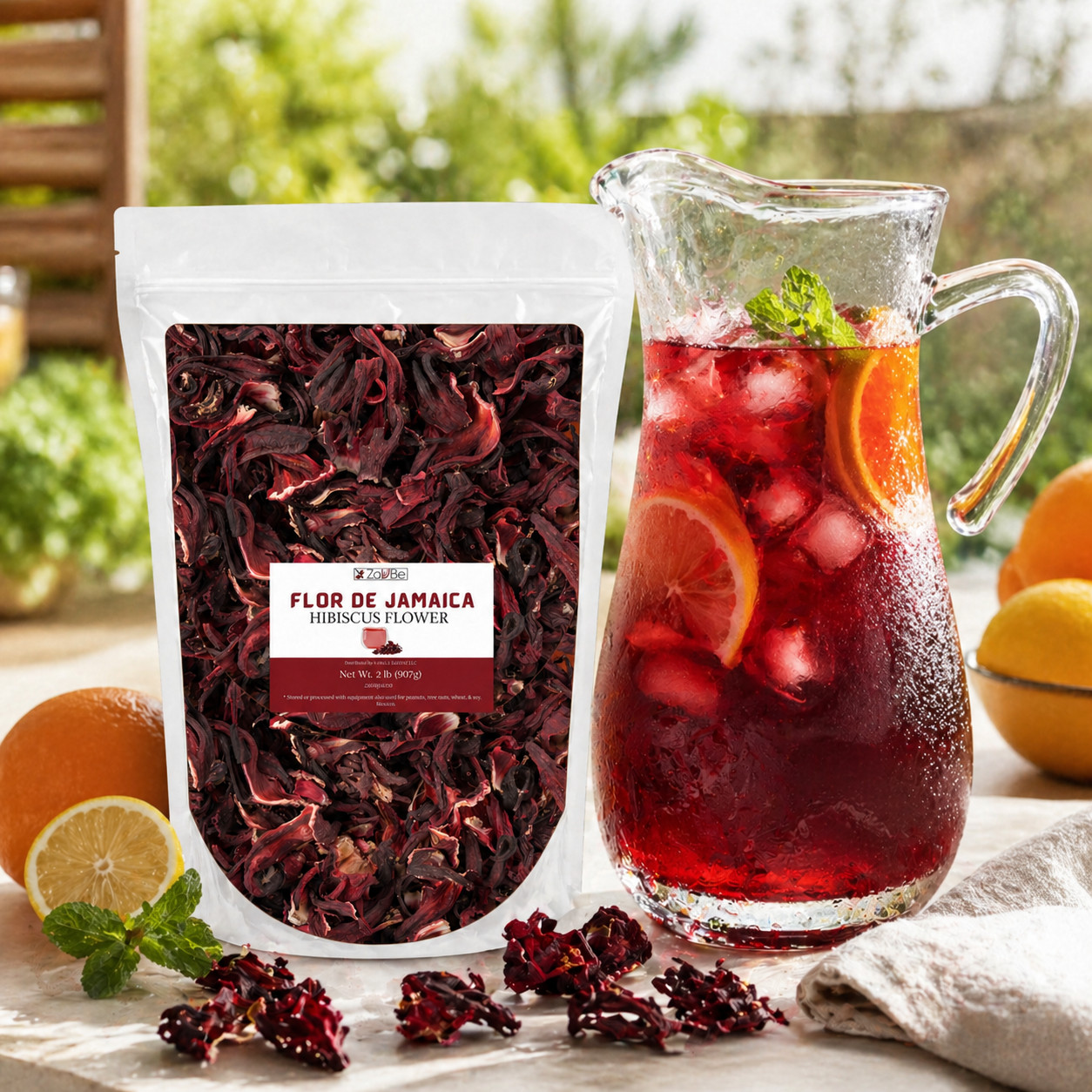 ZAVBE Hibiscus Tea Dried Hibiscus Flower, Loose Leaf, Sifted, Flowers & Petals