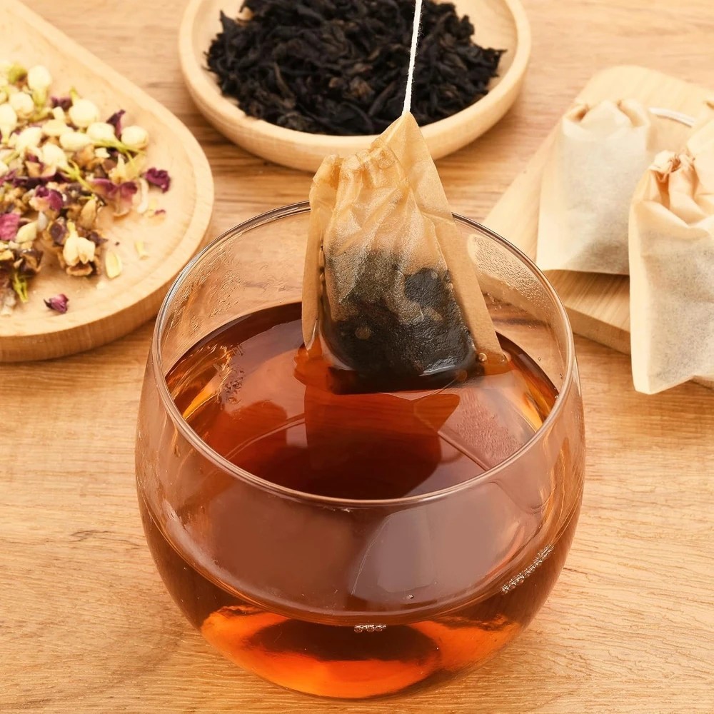 100pcs Disposable Tea Bags Loose Leaf Drawstring Empty Tea Filter Bag Infuser