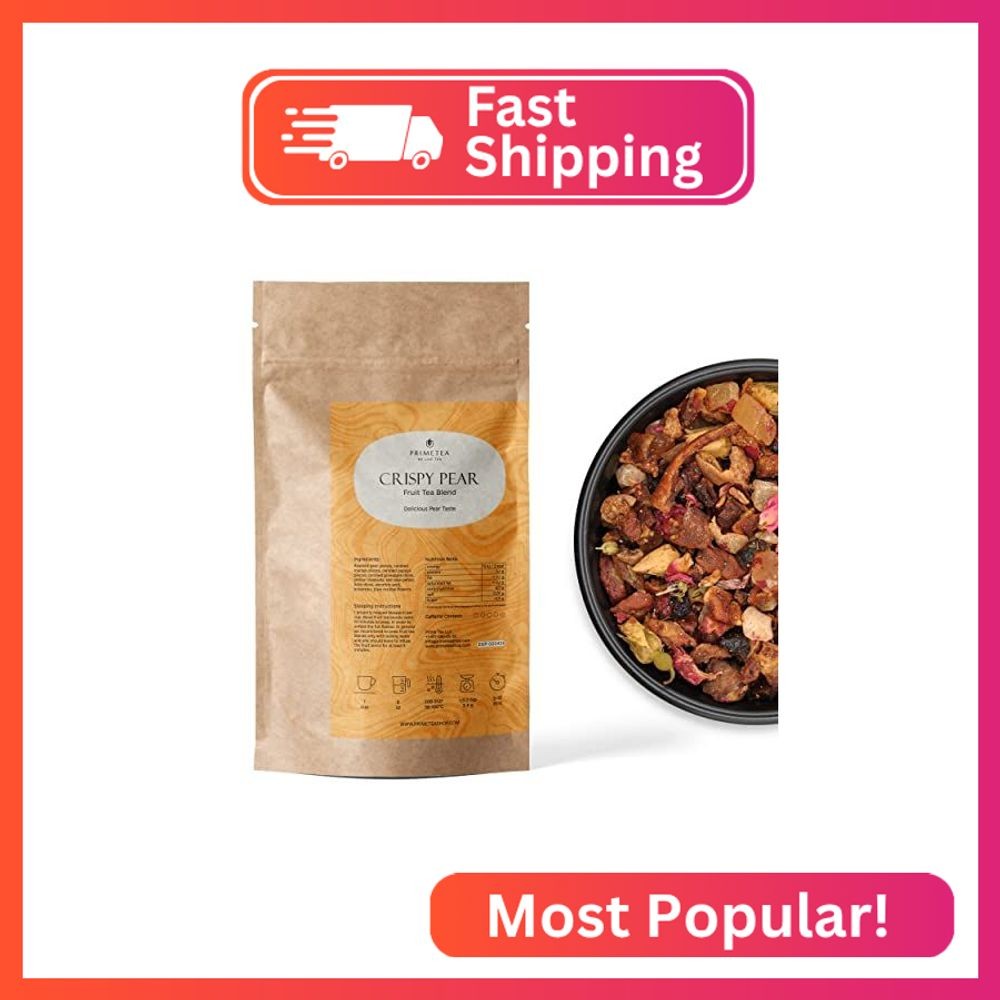 Prime Tea Crispy Pear – Exquisite Fruit Tisane, Premium Organic Loose Leaf, Deli