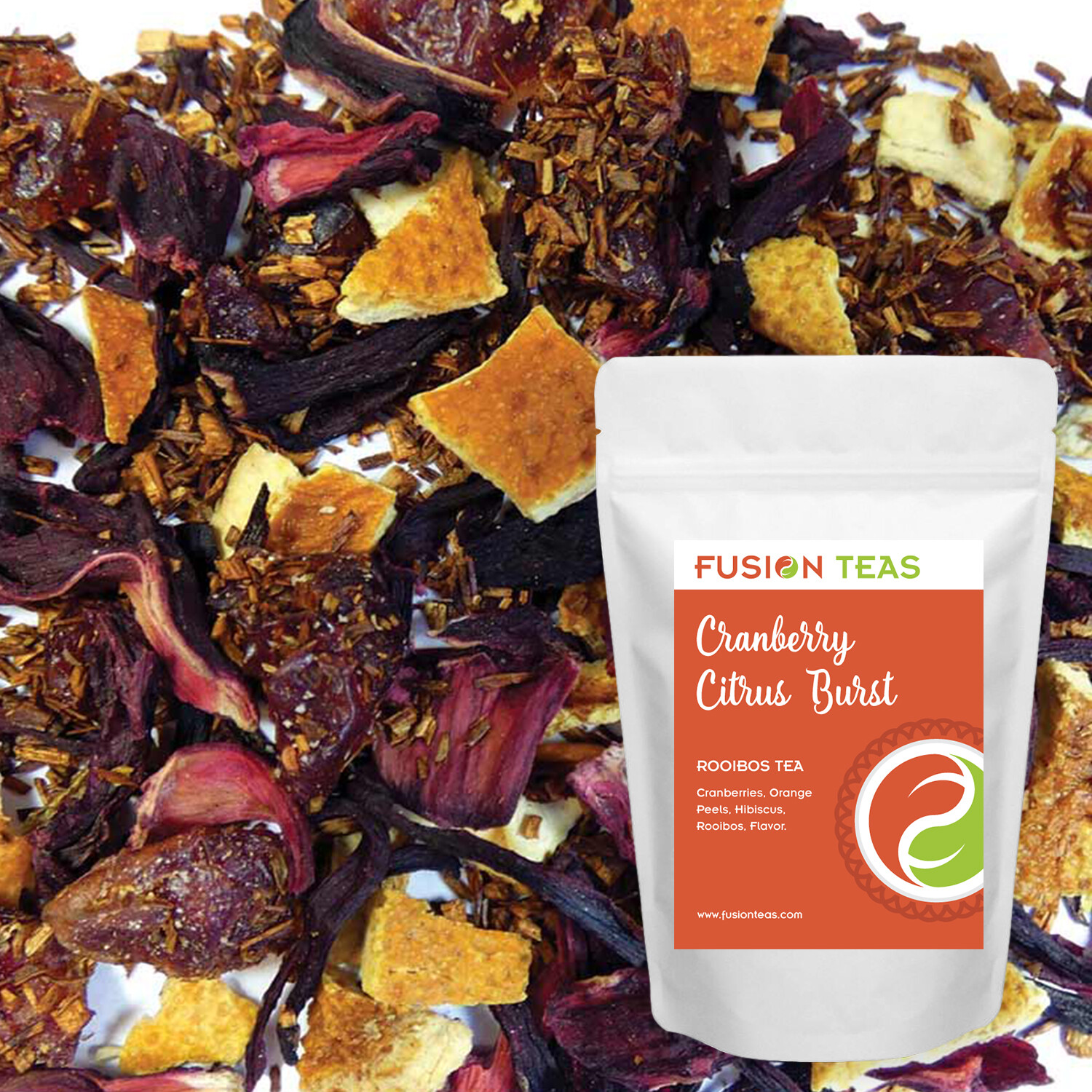 Cranberry Citrus Burst Rooibos – Premium Herbal Loose Leaf Blend – Fusion Teas