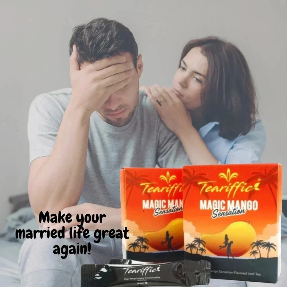 Teariffic Magic Mango Sensation Sexual Men Herb Energy Coffee 1 Box (12 Sachets)