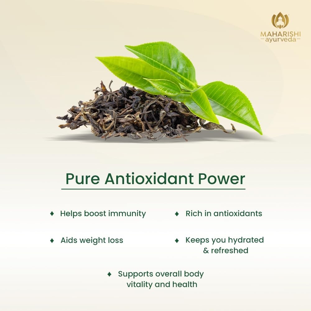 Maharishi Ayurveda All Natural Tulsi Green Tea Lemon Ginger Herbal , 20 Tea Bag