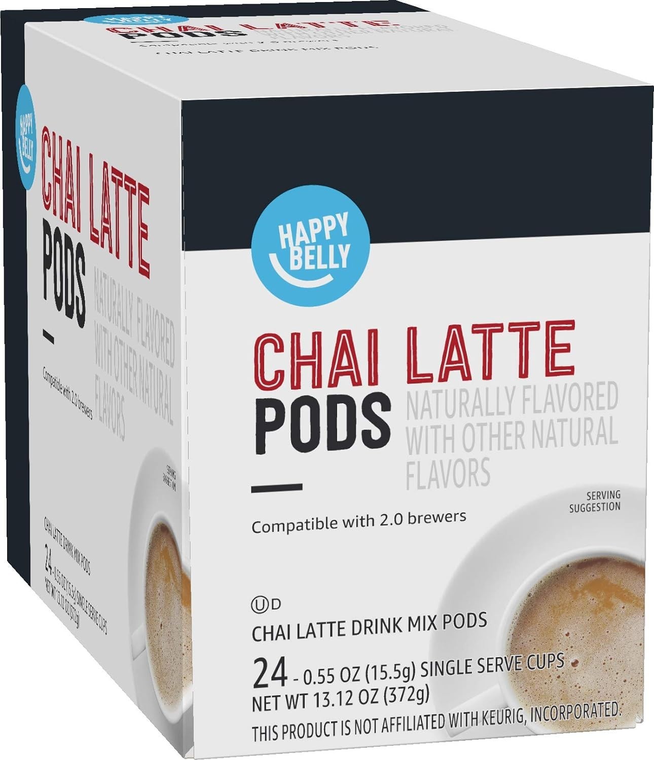 24 Count Chai Latte Tea Pods – High Caffeine & Convenient Brewing Luxury