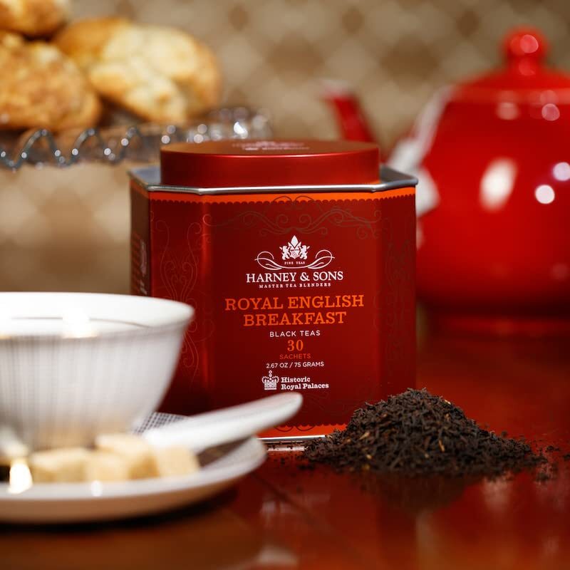 Royal English Breakfast Tea Pack of 2 30 Sachets Full Bodied Brew 12 oz Cups