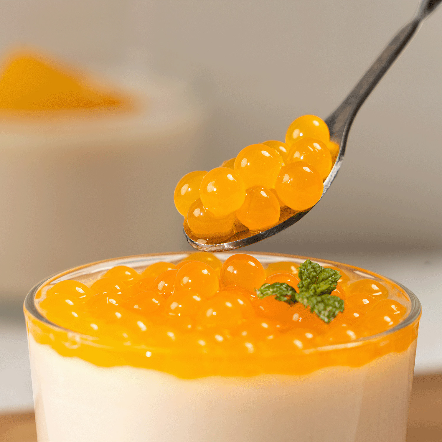 [12 Jars] Tea Zone Mango POPPING PEARLS™ (B2051, 2lbs)