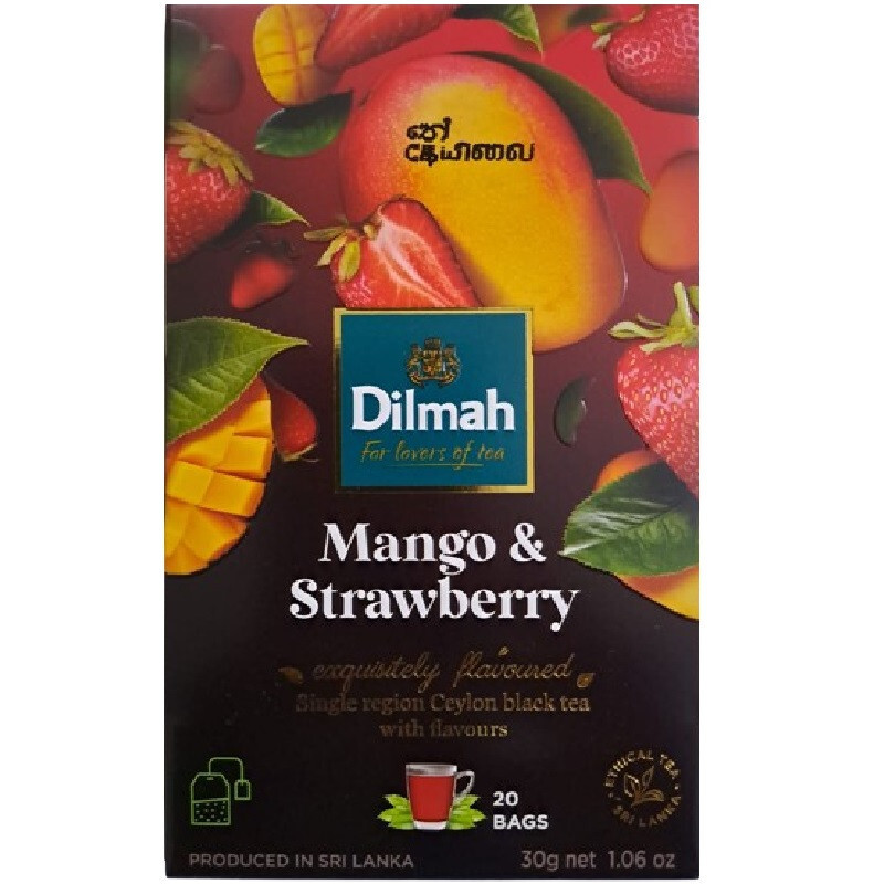 Dilmah Mango and Strawberry Flavoured Ceylon Black Tea ? 20 Tea Bags