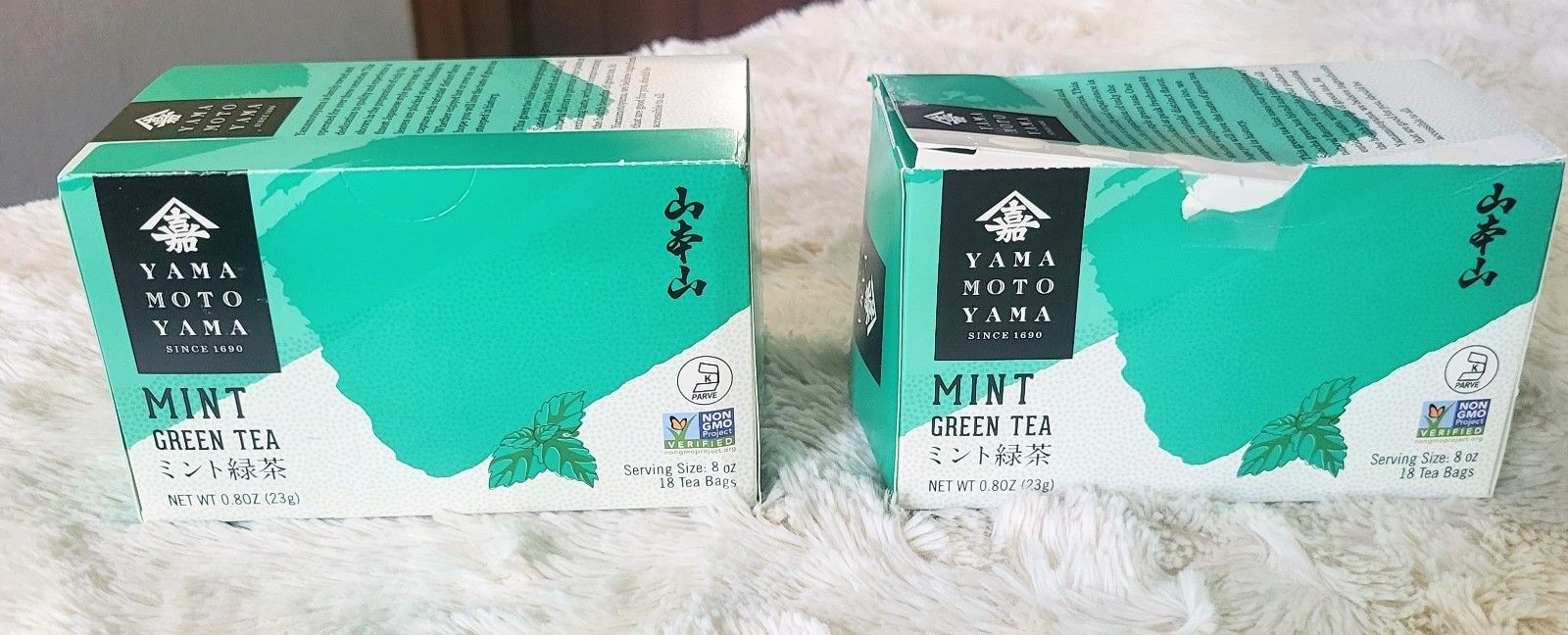 (2)Japanese Yamamotoyama Mint Sencha Green Tea ミント緑茶 (18Tea Bags),0.8 oz (23g)