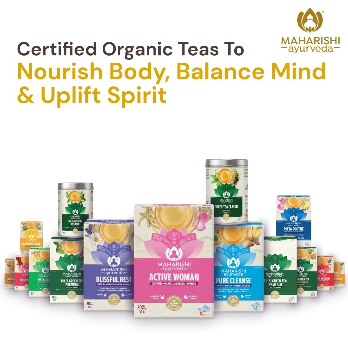 Maharishi Ayurveda All Natural Active Woman Herbal Tea, 20 Tea Bag