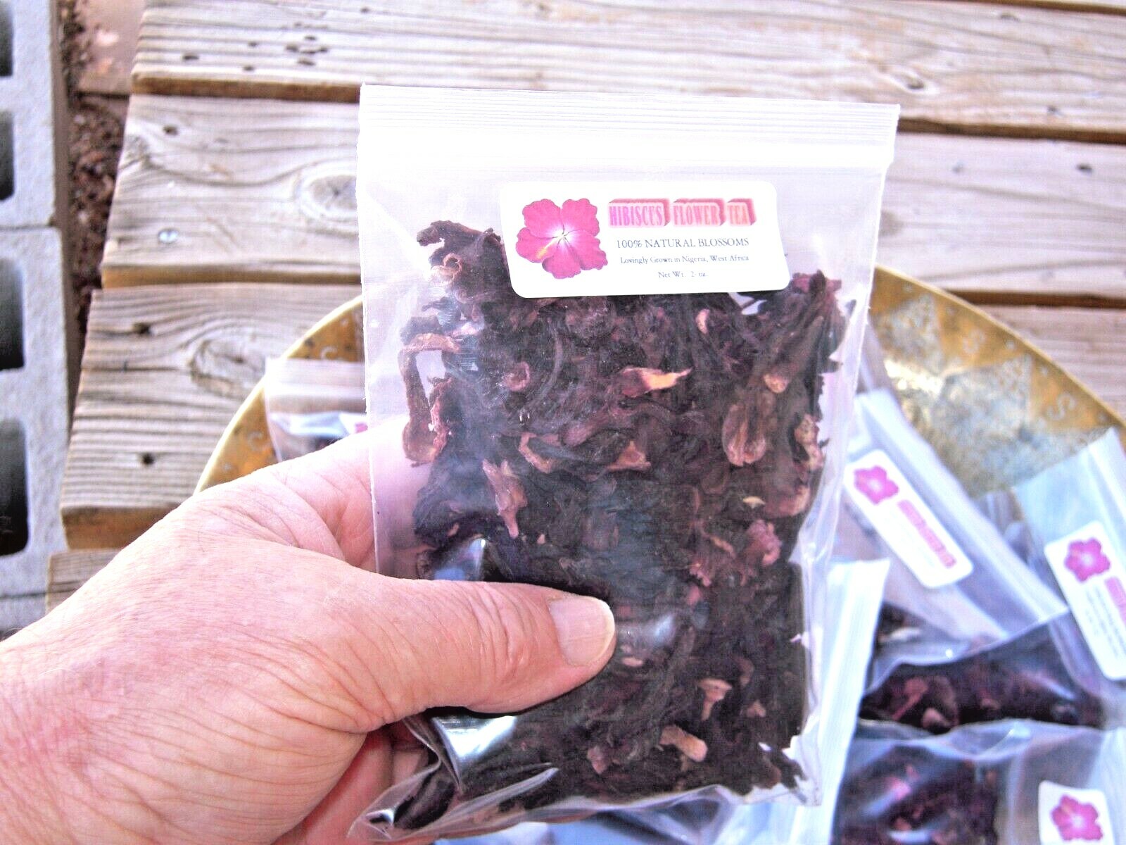 Hibiscus Flower Loose Tea 100% Natural — 2 oz. bag