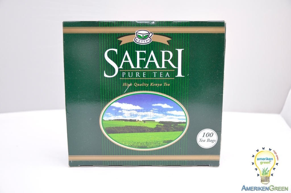 Safari Pure Organic Kenya Black Tea – 100 Enveloped Tea Bags for Perfect Brew
