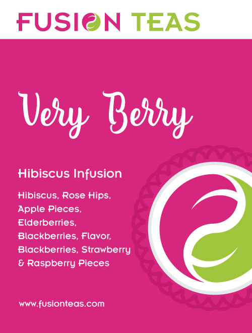 Very Berry Hibiscus Fruit Tea – Herbal Loose Leaf Tisane – Fusion Teas