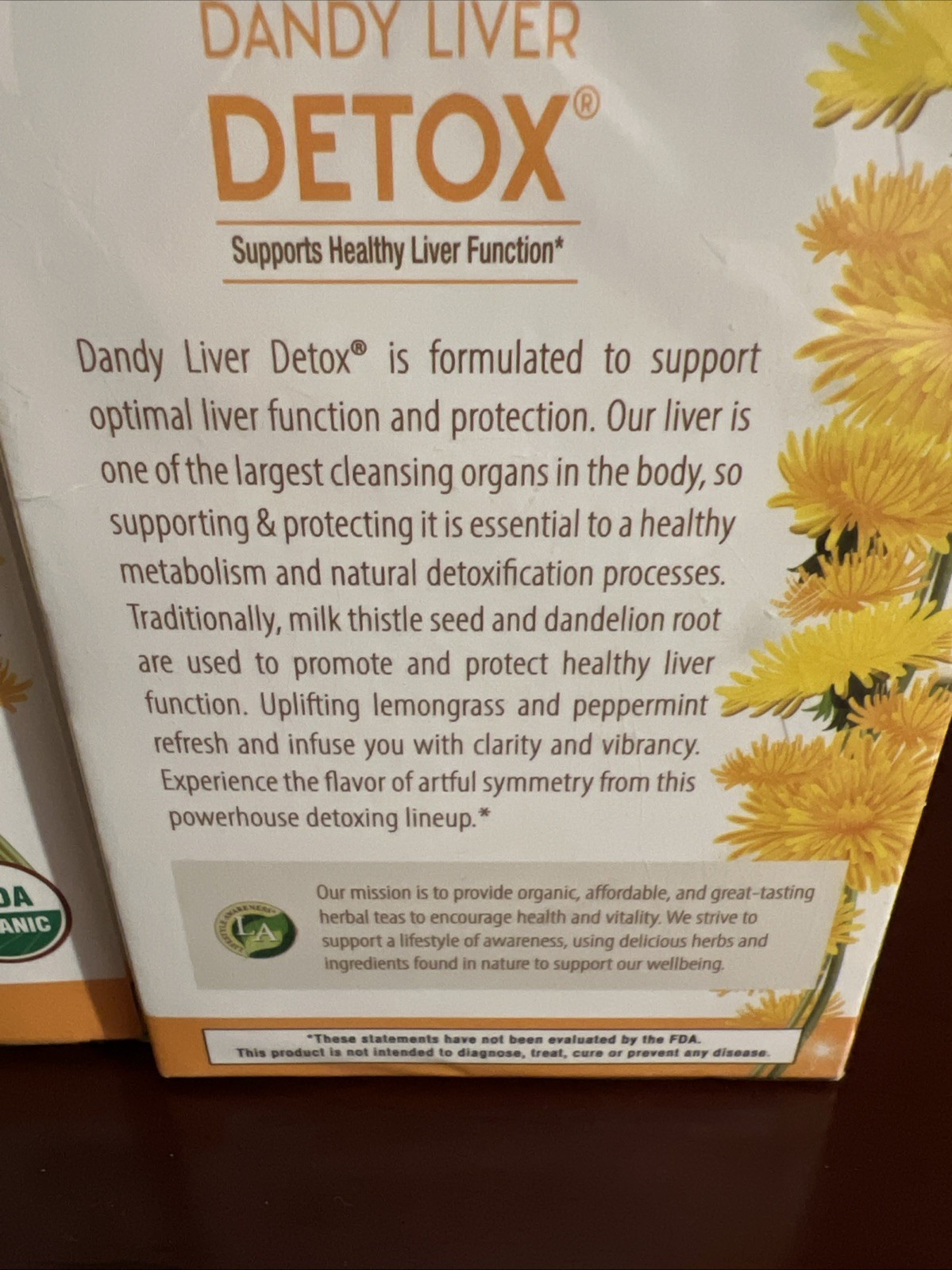 Dandy Liver Detox Tea, 20 Count X 2 Boxes. New