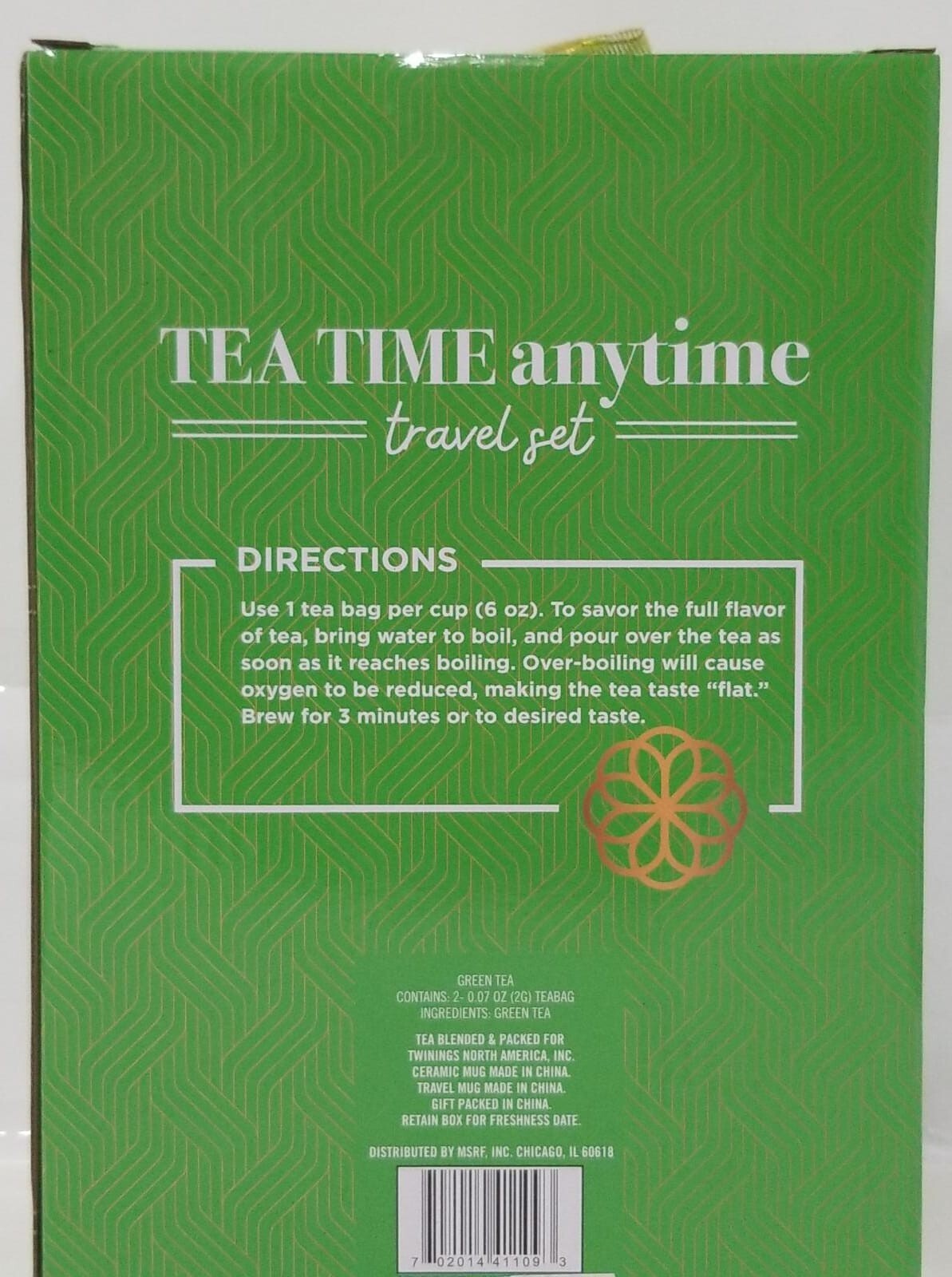 Twinings Tea Time Anytime Travel Set, Green Tea 0.14 oz.