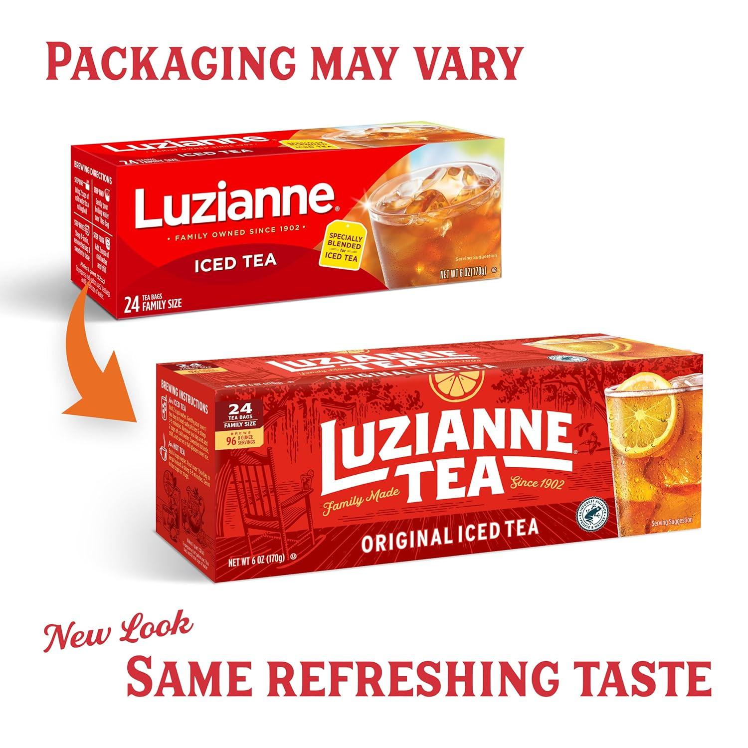 Unsweetened Iced Tea Bags Family Size 24Ct 6 Pack