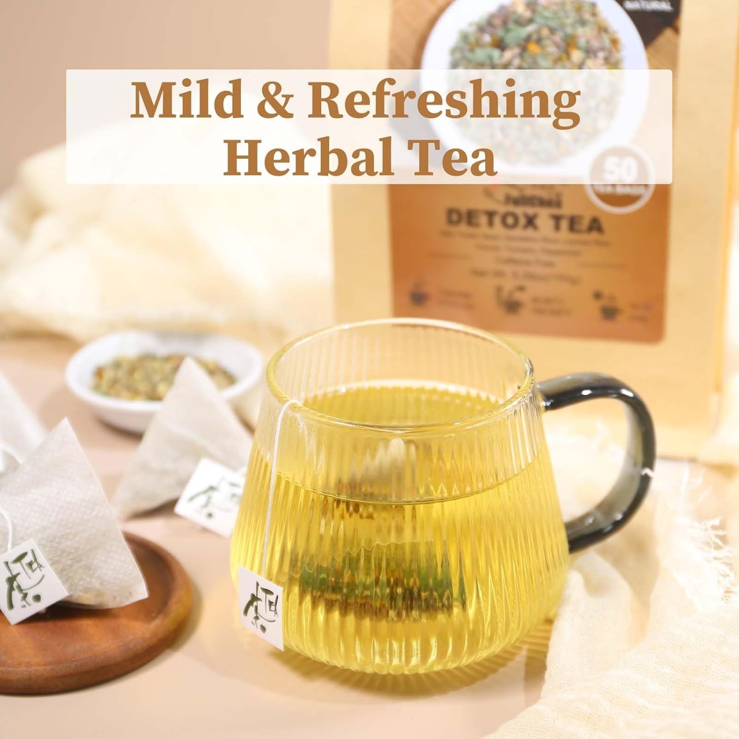 Detox Tea Bags, 50 Teabags Liver Detox Tea, With Milk Thistle Seed, Dandelion…