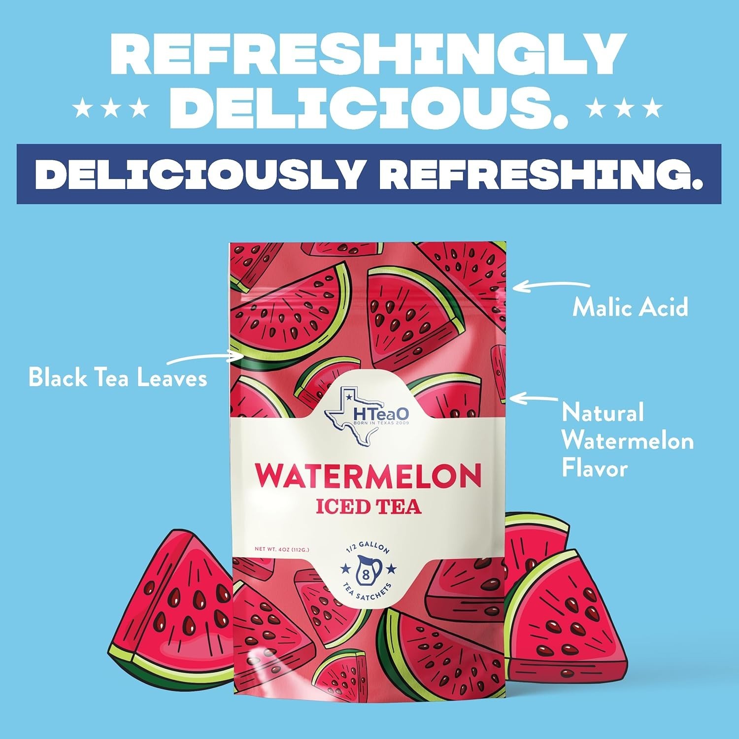 Texas-Style Watermelon Iced Tea Bags – Ready in Minutes, Perfect for Summer