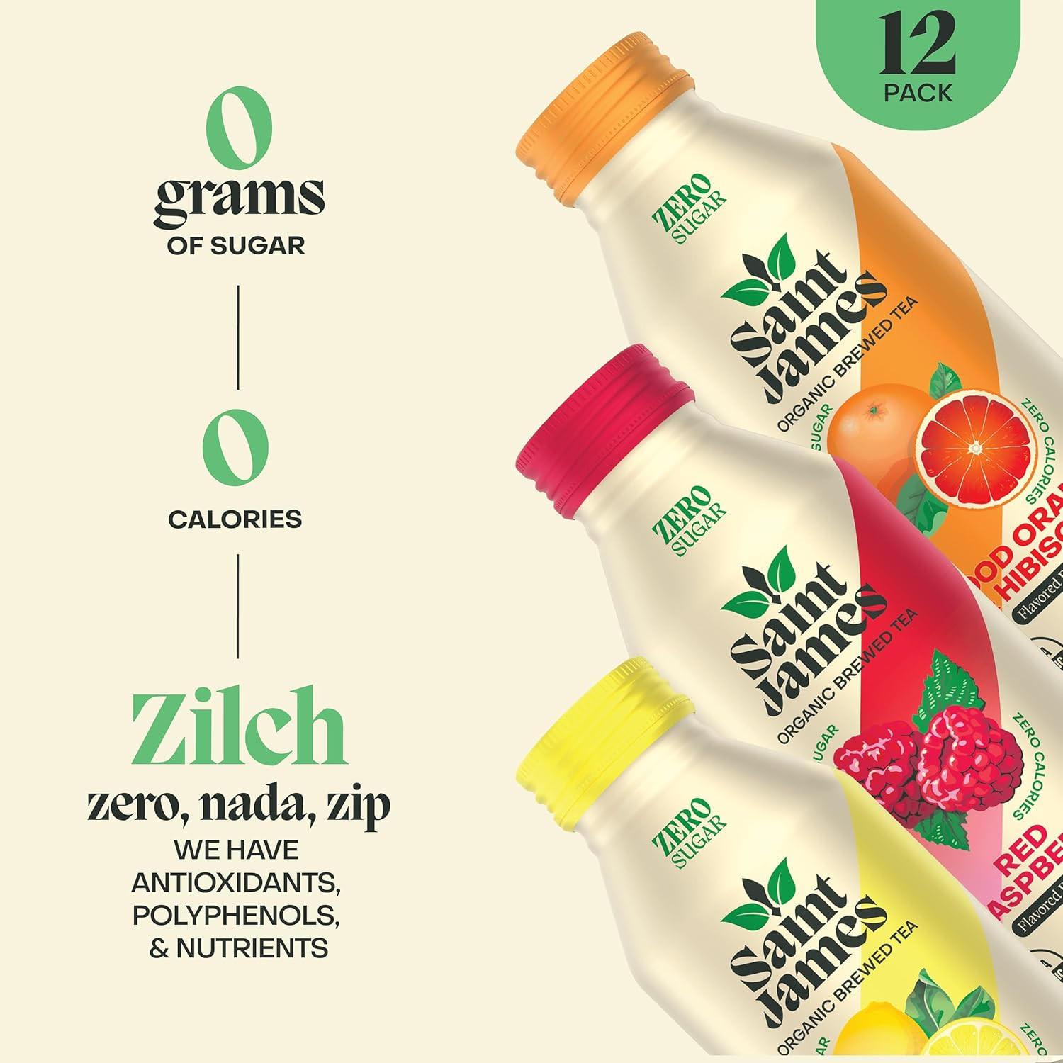 Iced Tea – Organic Black Tea – Non GMO, Gluten Free, Zero Calorie & Zero Sugar –